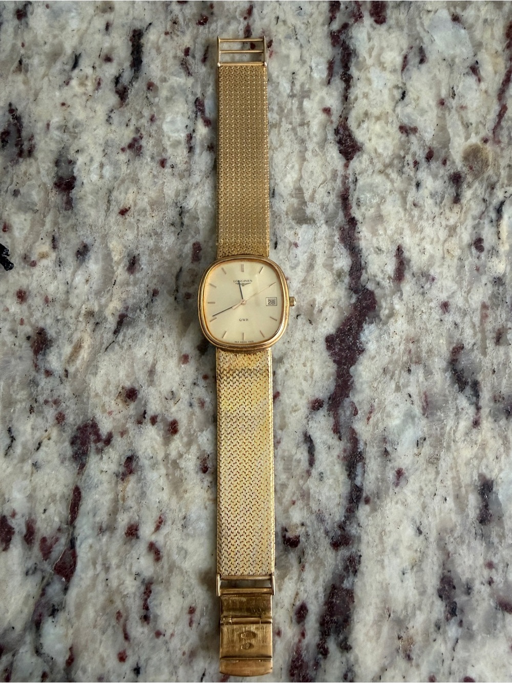 Vintage Longines Gold Mesh Bracelet Dress Watch